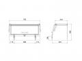 Stainless steel tool box slide open type 750 × 375 × 400mm intermediate steel species