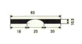 PEシャーシスペーサー 4t用 10×63mm×14M