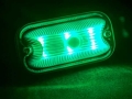 LO-100 LED square marker, acrylic lens, dark green, 24V